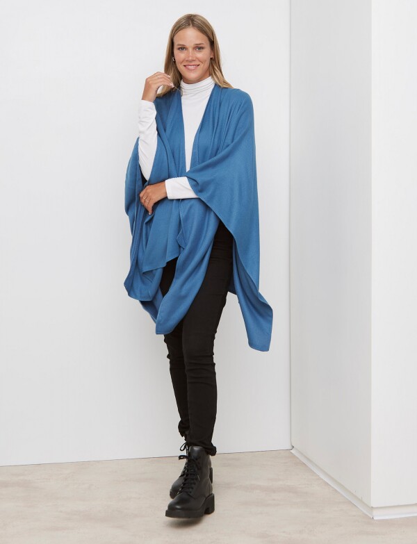 Ruana Solid AZUL