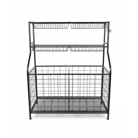 ESTANTE ORGANIZADOR METAL NEGRO 91.5X42.5X113.5CM Unica