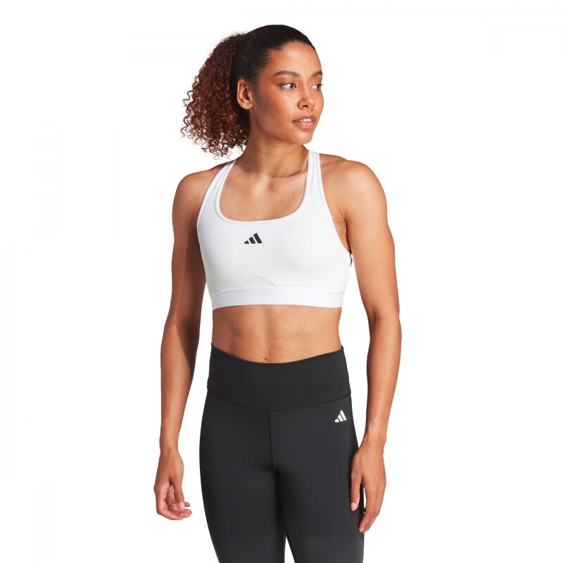 Bra Powerreact Training Medium-Support de Mujer Blanco