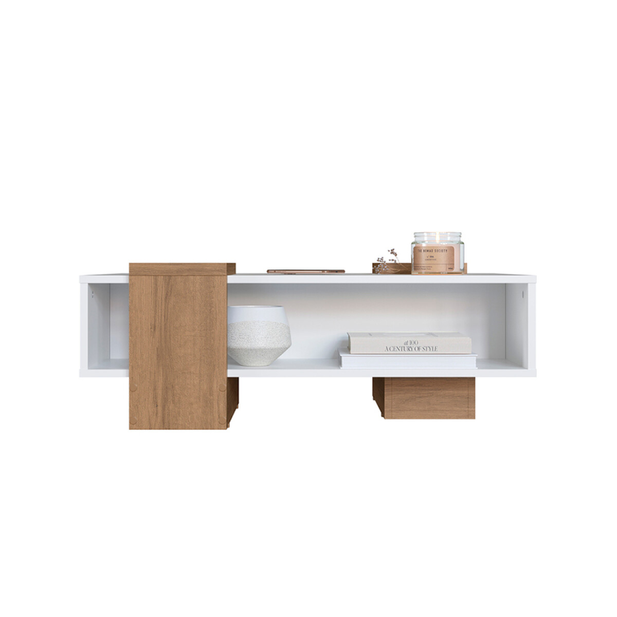 Mesa Ratona Sense Blanca Y Miel 90x57.6x32.8cm dma0023 