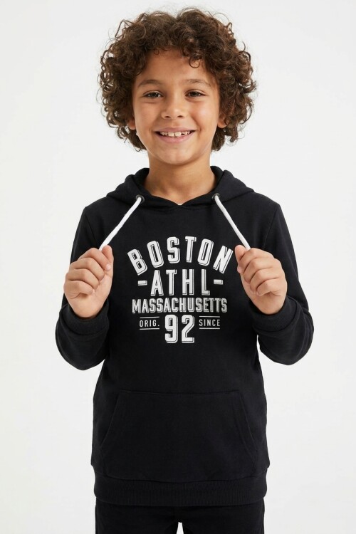 Buzo estampado NEGRO