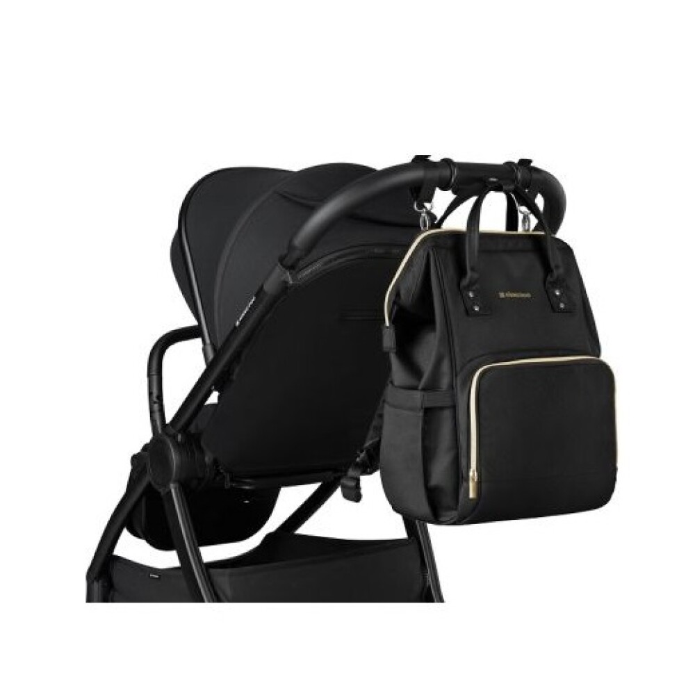 Mochila maternal KIKKABOO SIENNA negro dorado