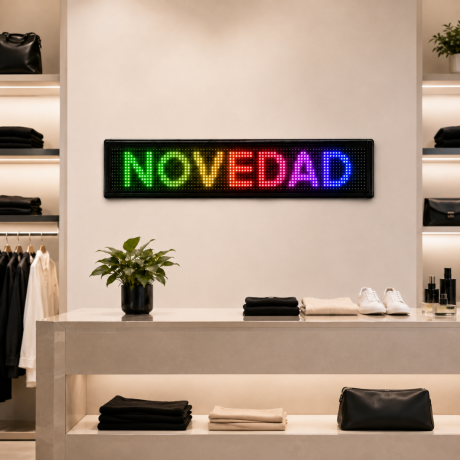 CARTEL LUMINOSO DIGITAL PERSONALIZABLE LED MULTICOLOR 4 COLORES 68 X 20CM CARTEL LUMINOSO DIGITAL PERSONALIZABLE LED MULTICOLOR 4 COLORES 68 X 20CM