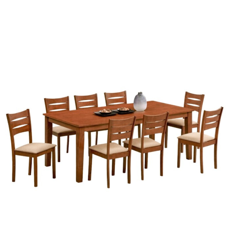 Juego Comedor Madera BLUEBELL Mesa + 8 sillas Juego Comedor Madera BLUEBELL Mesa + 8 sillas