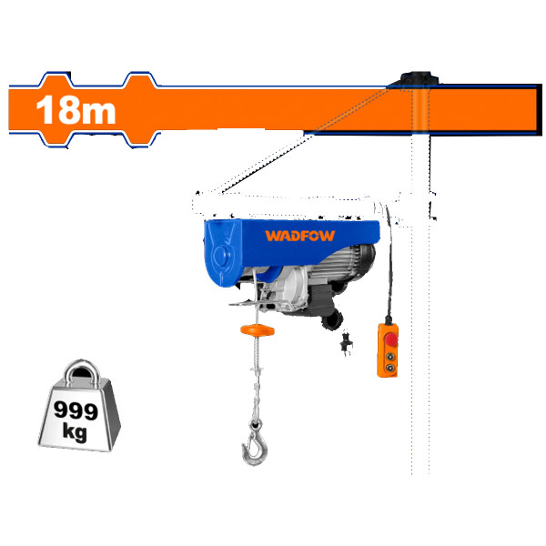APAREJO ELECTRICO 1000KG 9MT 500KG 18MT 1600W WADFOW WETH1A02 APAREJO ELECTRICO 1000KG 9MT 500KG 18MT 1600W WADFOW WETH1A02