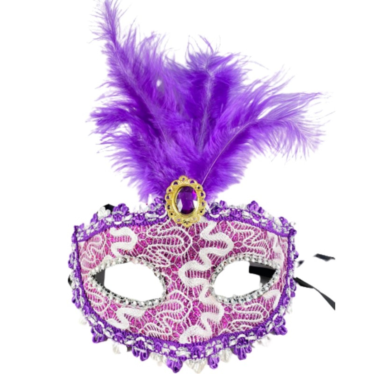 Antifaz Con Pluma - Violeta 