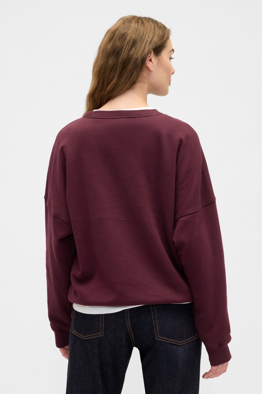Buzo Deportivo Logo Gap Oversized Mujer Tuscan Red