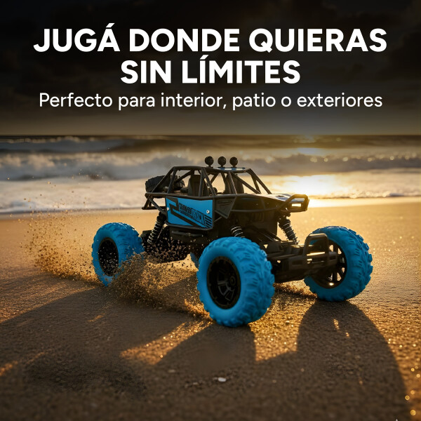 Auto A Control Remoto Todoterreno Motion Climb Recargable Color Celeste