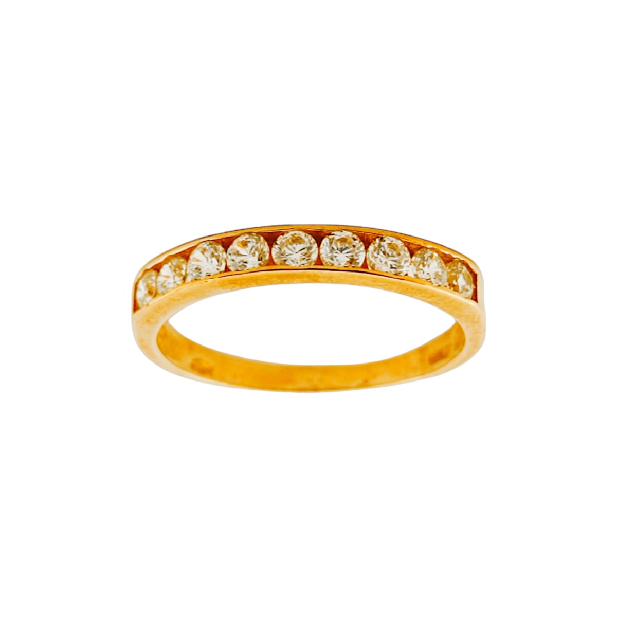 Anillo-Oro bajo-Piedra zirconia-AN8013 - conpiedra 