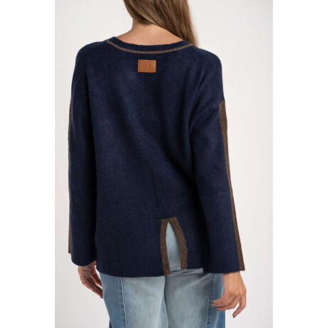 Sweater Combinado Marino