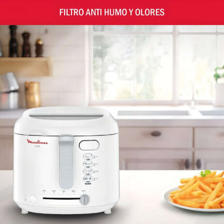 Freidora Con Aceite Moulinex Uno Filtro Antihumo Blanco