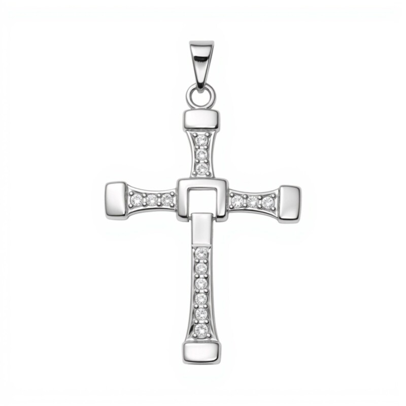 Dije cruz - Plata 925 - zirconias - CP4652 conpiedra