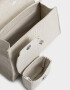 City Cartera City Efecto Croco - Blanco Crudo