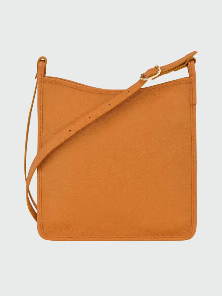 Longchamp -Cartera de cuero cruzada, Zipped Naranja