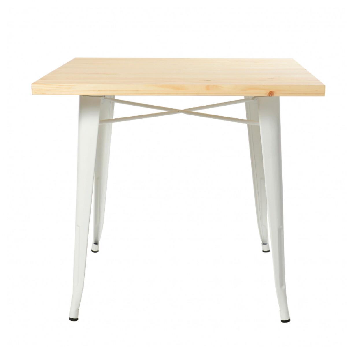 Mesa De Comedor Cuadrada Tolix 70CM Blanca 