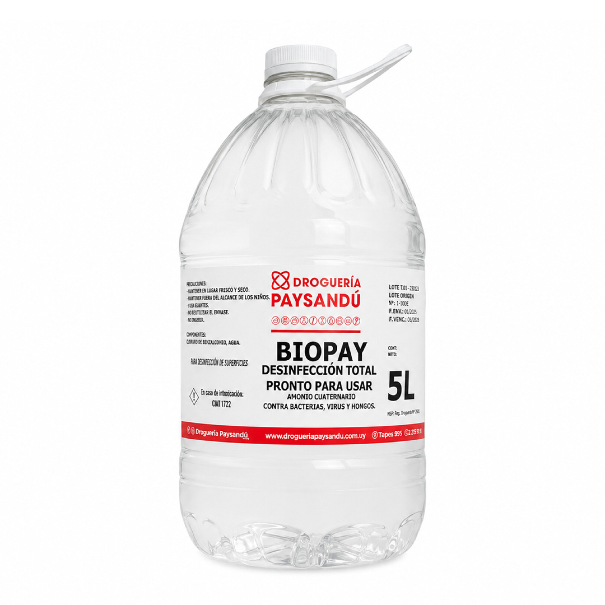 BIOPAY Desinfección Total Pronto Para Usar - 5 L — Droguería Paysandú