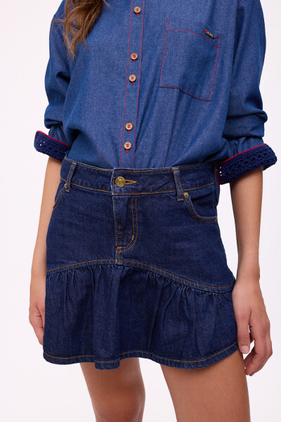 FALDA ULA DENIM Azul