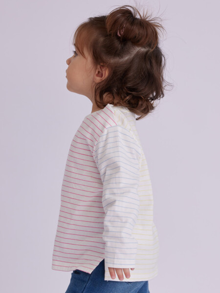 Remera manga larga Rayas Multicolor