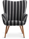 Sillón SIMESTED 1 cuerpo rayas tela negro/beige Sillón SIMESTED 1 cuerpo rayas tela negro/beige