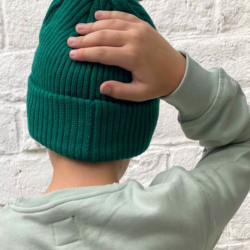 Gorro Dama Tejido Liso Rusty Verde