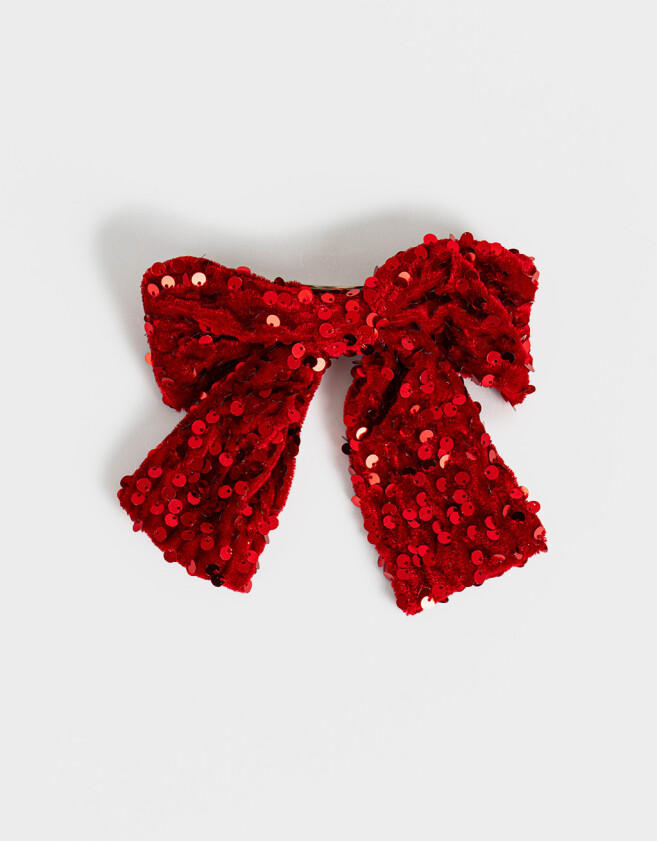 Hebillas Francesas Navidad Hebilla Francesa Con Moño - Rojo Medio