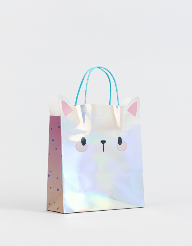 Accesorios Regalos Animalito Bolsa De Regalo De Gatito Tamaño Mediano - Holografico