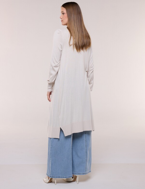 Cardigan Largo Abierto BEIGE