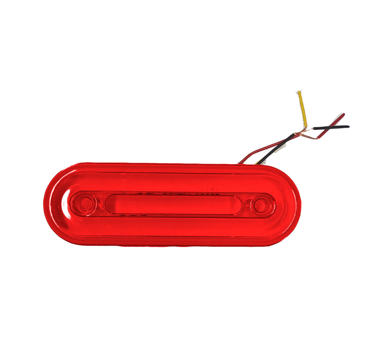 FAROL - LATERAL OVALADO 24V ROJO 14X5CM - 