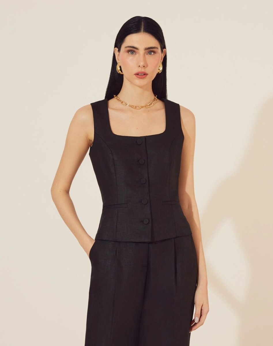 Chaleco Rosana - Negro 