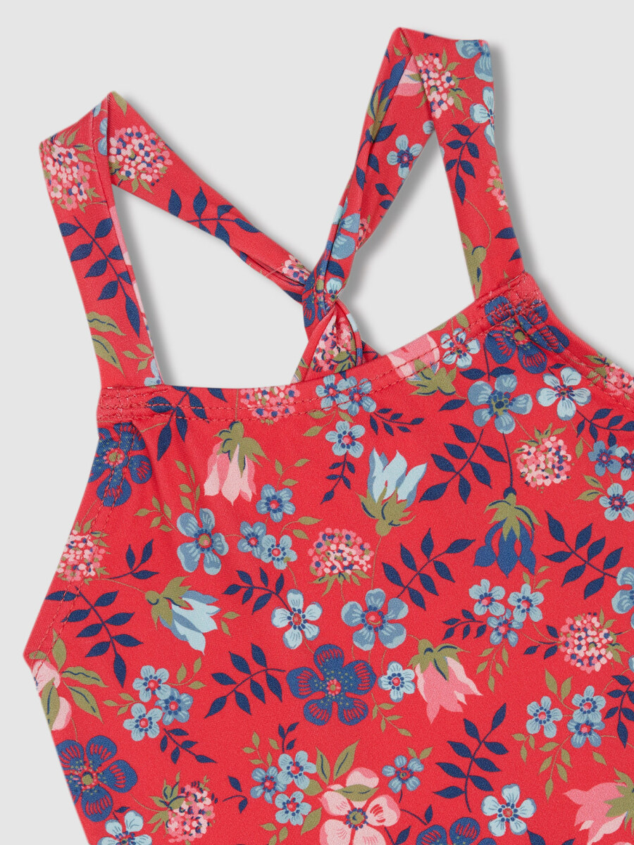 Traje De Baño Liberty Fresa Brillante
