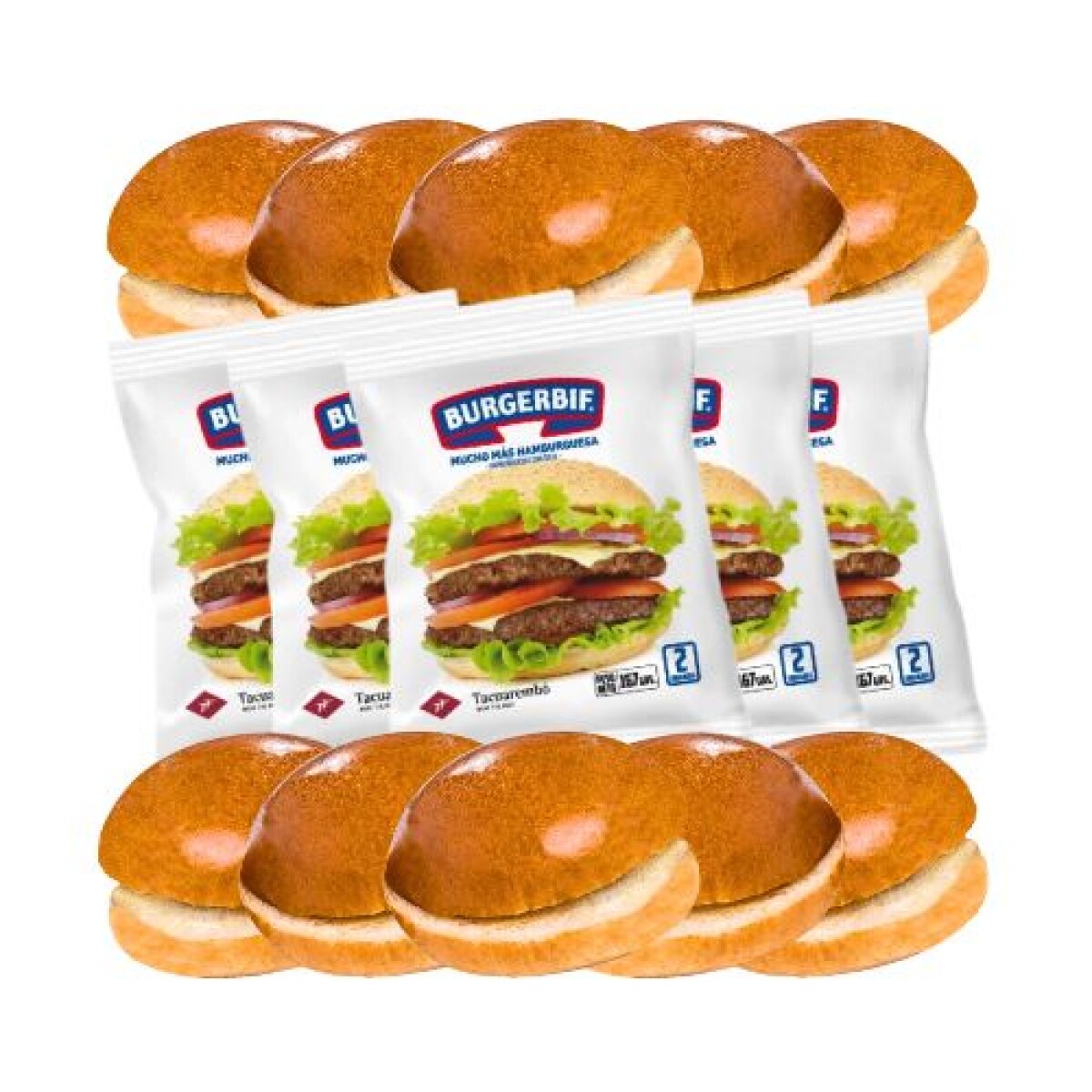 Pack Combo Hamburguesas Burgerbif + Panes - 10+10 ud. 