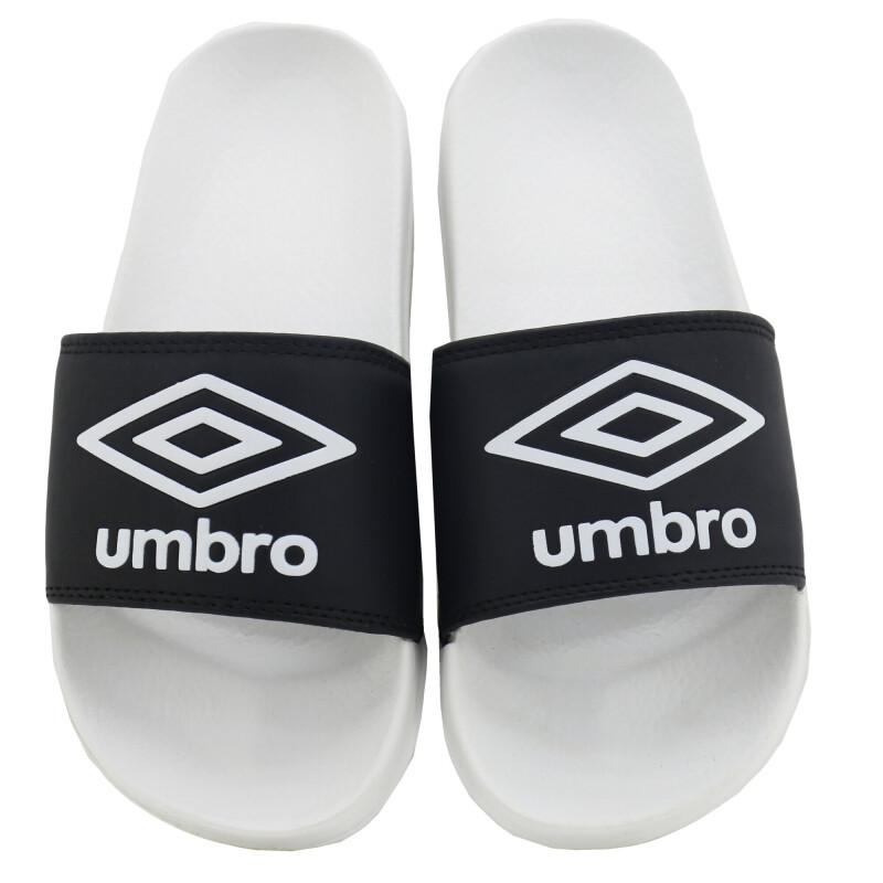 Chanclas Infantiles Umbro Locker Room Negro - Blanco