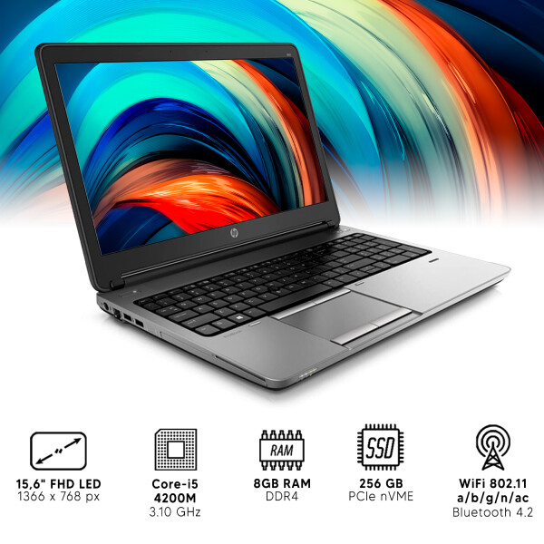 Notebook Hp Probook 650 G1 /i5 / 8 Gb Ram/ 256 Gb Ssd NOTEBOOK RFPL HP 650 I5/8/256/15.6 OLT