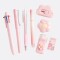 Set De Lapiceras Y Accesorios Para Escritorio Rosa