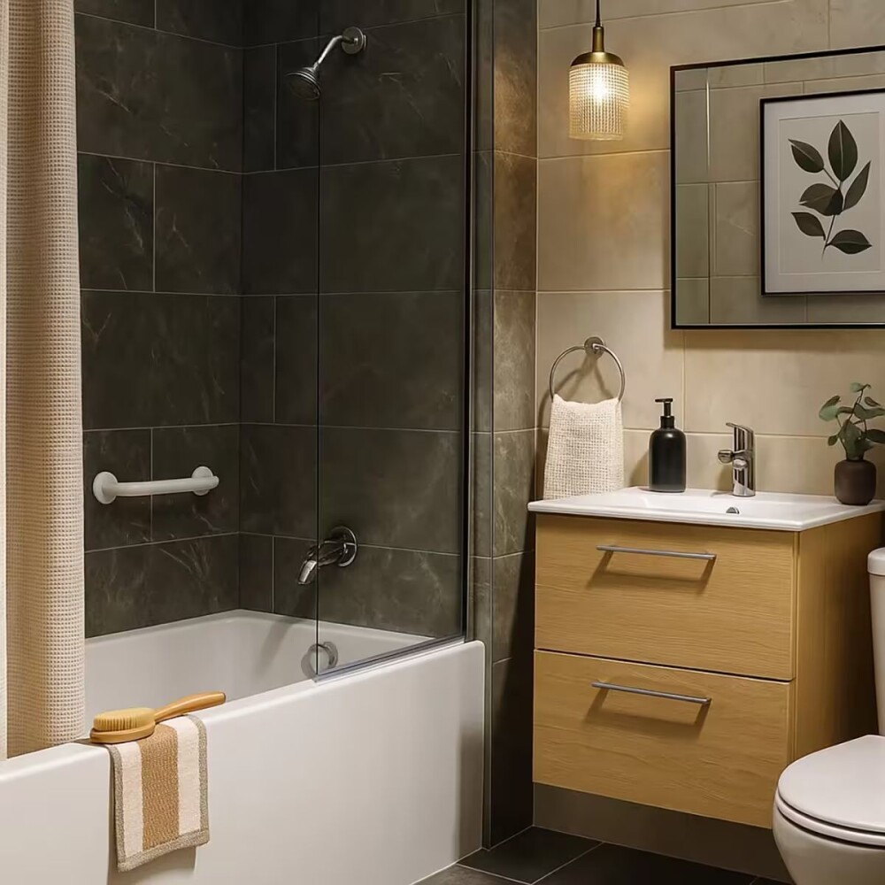 Barra de apoyo horizontal 457 mm blanco anti-bacterial Barra De Apoyo Horizontal 457 Mm Blanco Anti-bacterial