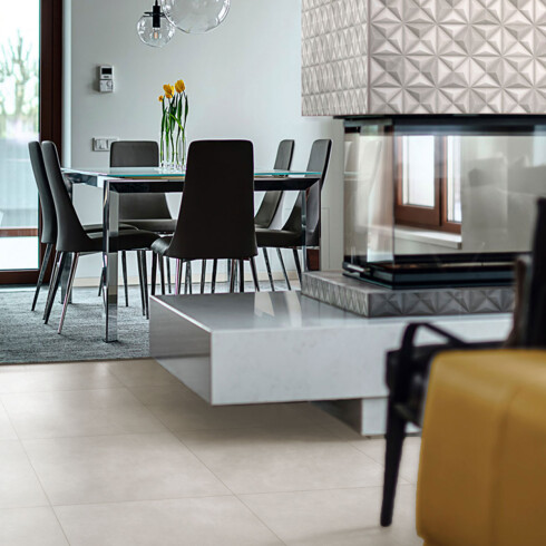 Porcelanato Gris Cemento Mate Liso 61.1X61.1Cm GAMAS DE GRIS