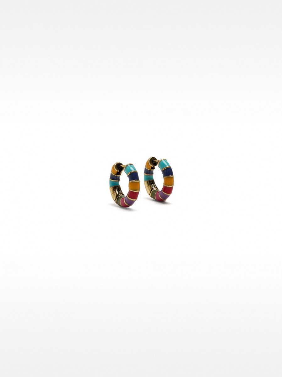 Aros Esmaltados De Multicolor - multicolor 