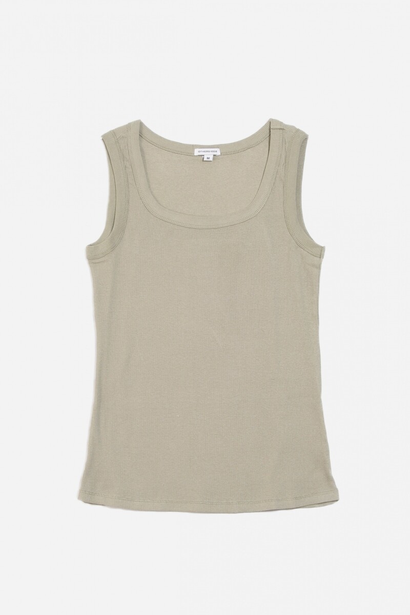 Musculosa de rib VERDE OLIVA