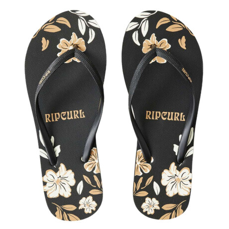 Ojotas Rip Curl Mixed Bloom Open Toe Negro Floreado