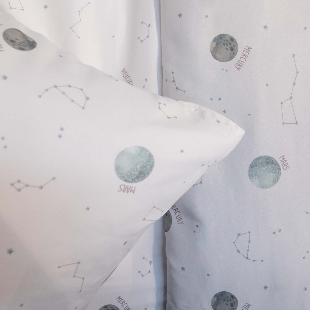 JGO SÁBANAS FIBRA SUAVE PLANETAS POLIESTER VERDE VERDE, 1P