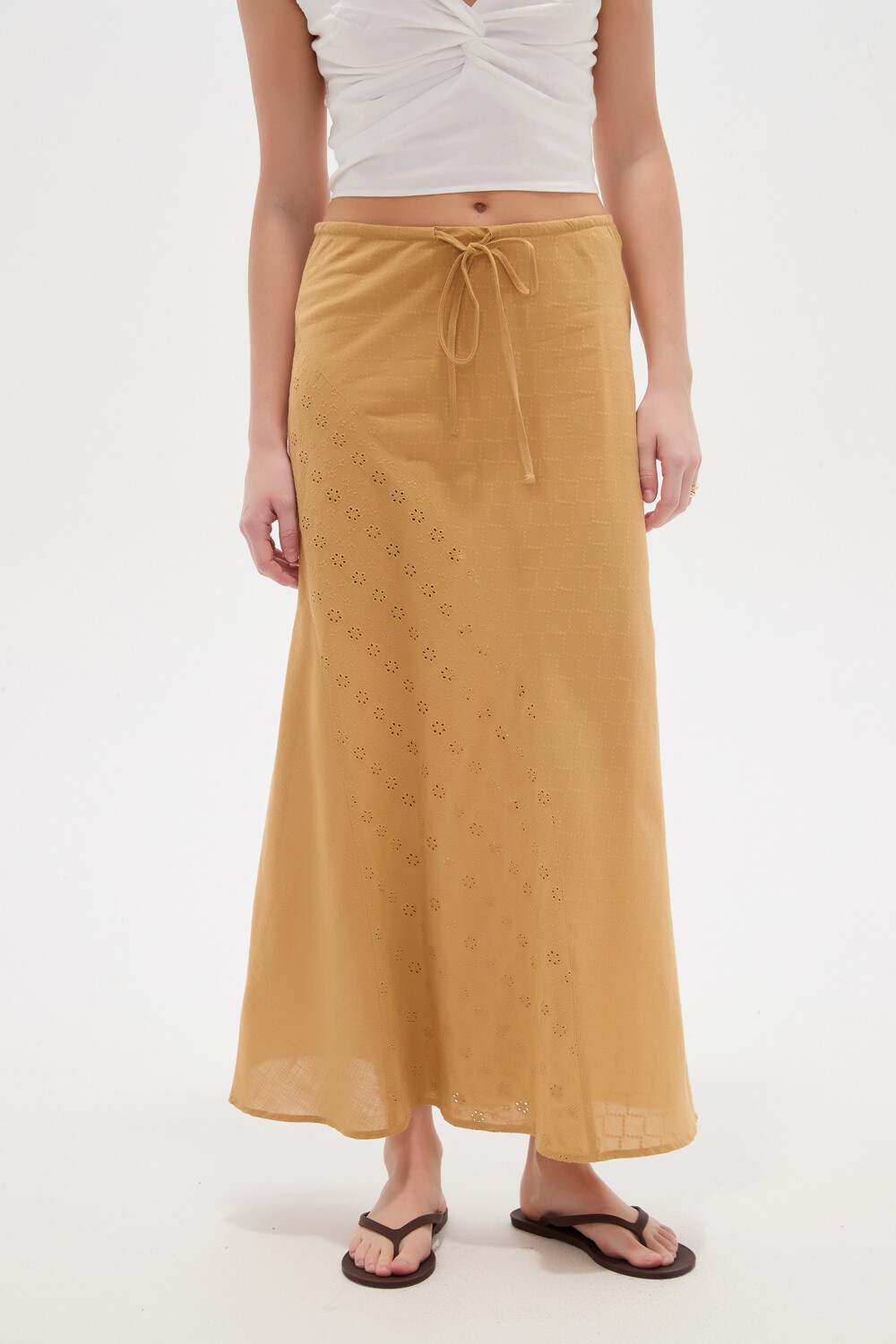 Falda Aglae Beige Oscuro