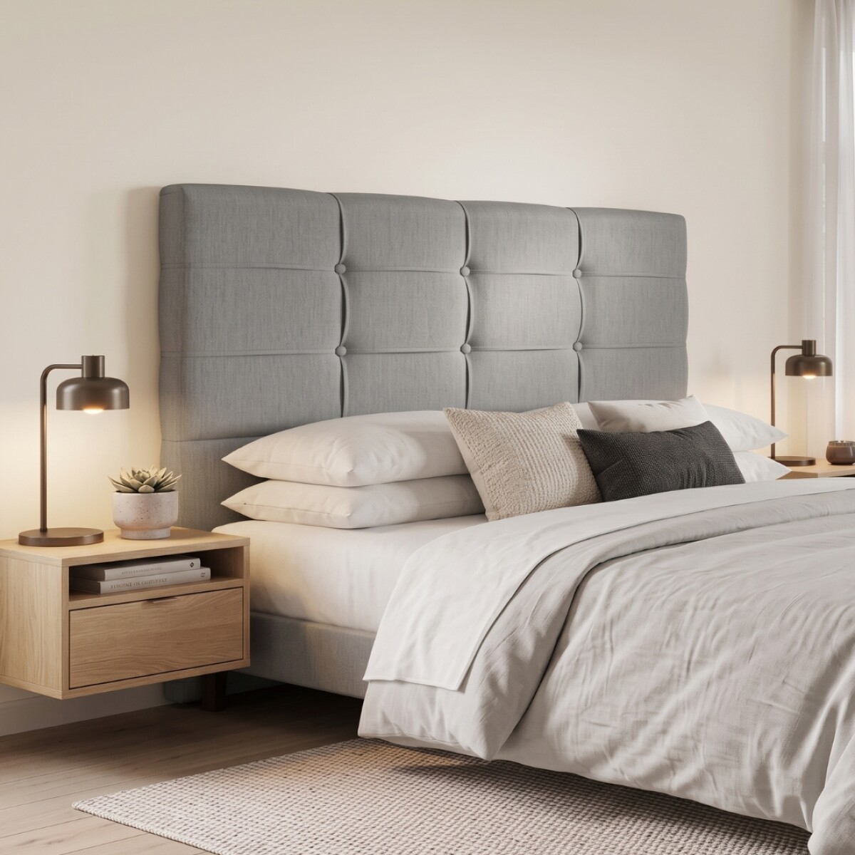Respaldo King - London - Gris 