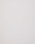 Cuadro abstracto Olvin de papel reciclado blanco con relieves hechos a mano 94 x 74 cm