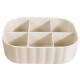 Organizador con espacios beige