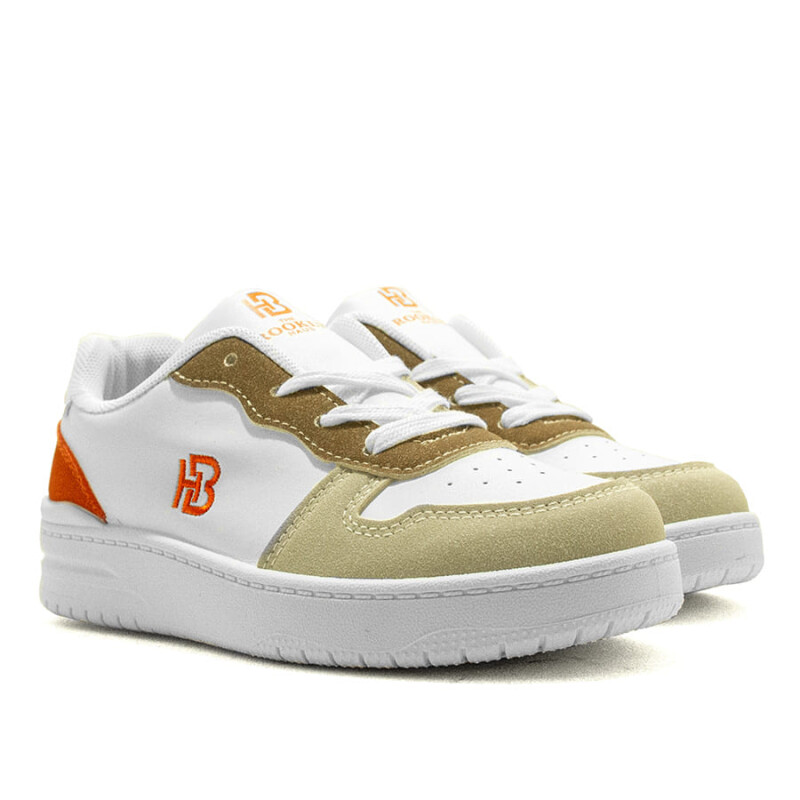 Championes The Brooklyn Haus Rose Bay de Niños Blanco-naranja