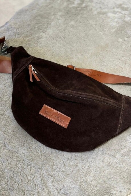 Leather Fanny Pack Gamuza Chocolate