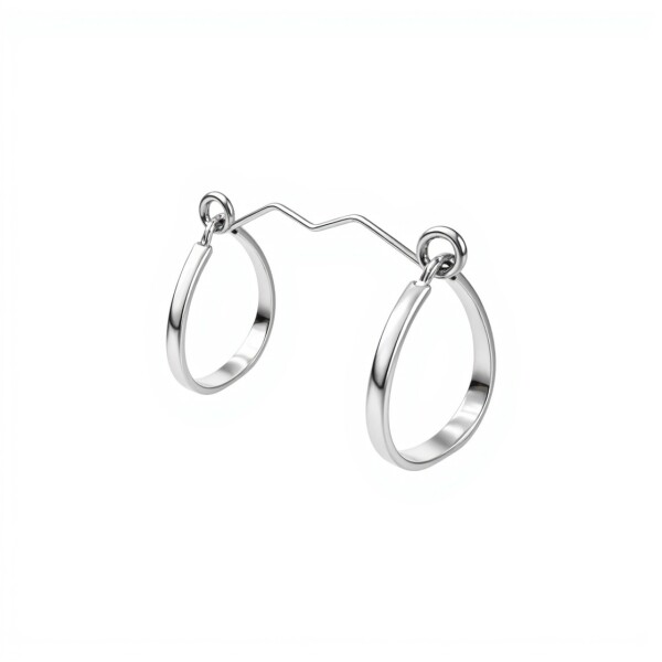 Caravanas Aro ancho Plata - Plata 925- Sin Piedra - CA4119 sinpiedra