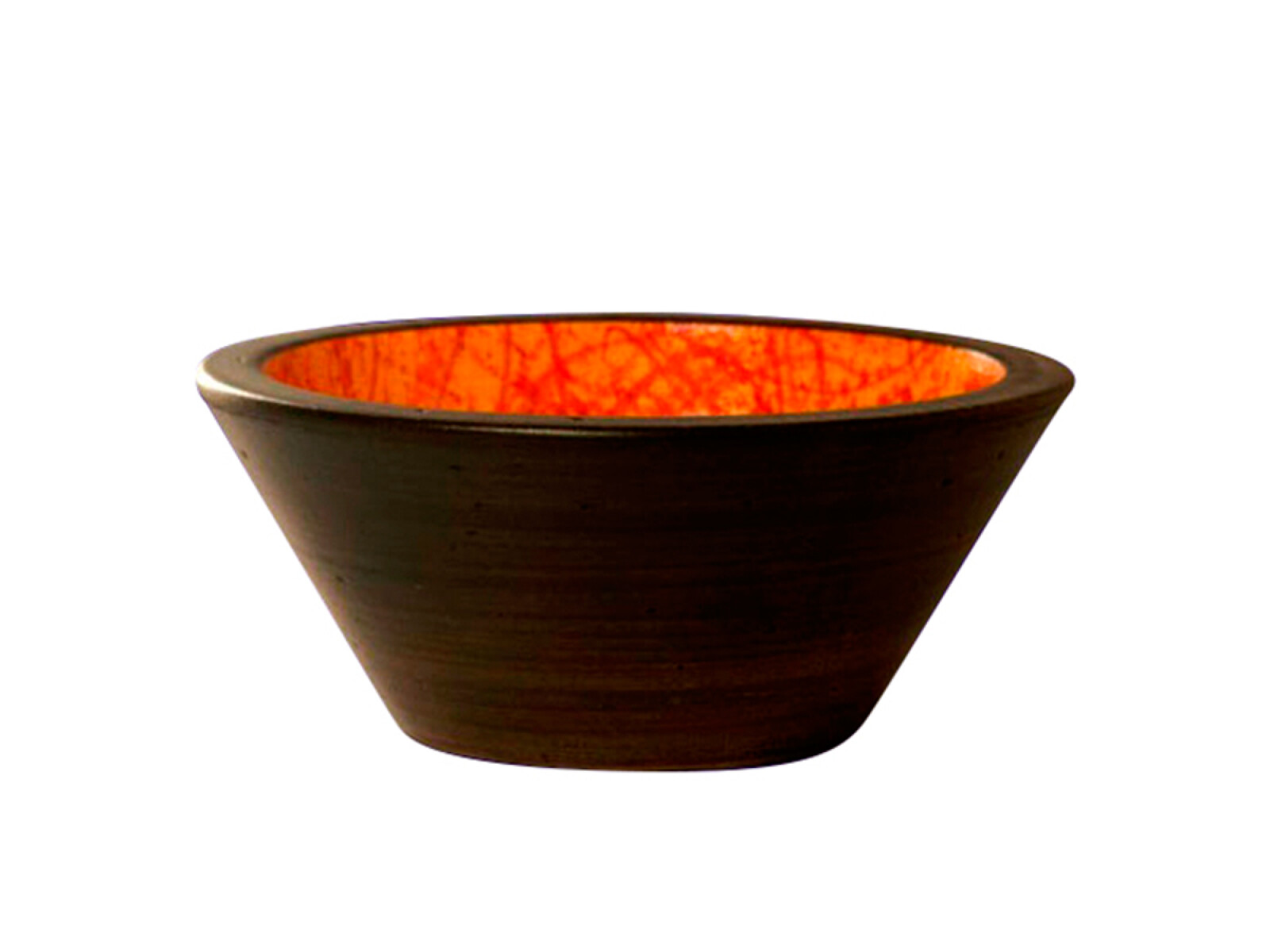 Bacha Artesanal Cónica De Fango Magma Para Apoyar 35 Diá X 14 