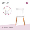 Silla Lizzy Lumax de comedor resistente Blanco