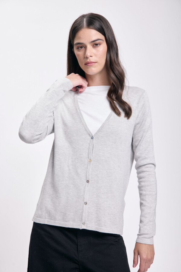 Cardigan basico punto Gris